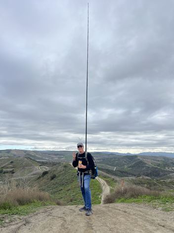 GREG WE4BY WITH WALKING/HIKING ANTENNA SETUP GETUP